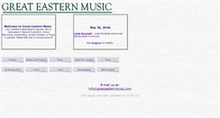 Desktop Screenshot of greateasternmusic.com